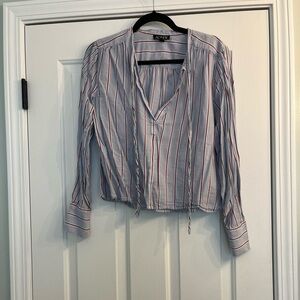 J. Crew Striped Blouse - Blue and Red